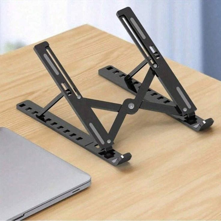 CartClove Aluminum Foldable Laptop Stand (Silver)