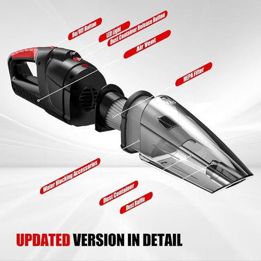 4-in-1 Cordless Handheld Vacuum Cleaner | High Suction | USB Rechargeable | Car & Home Cleaning