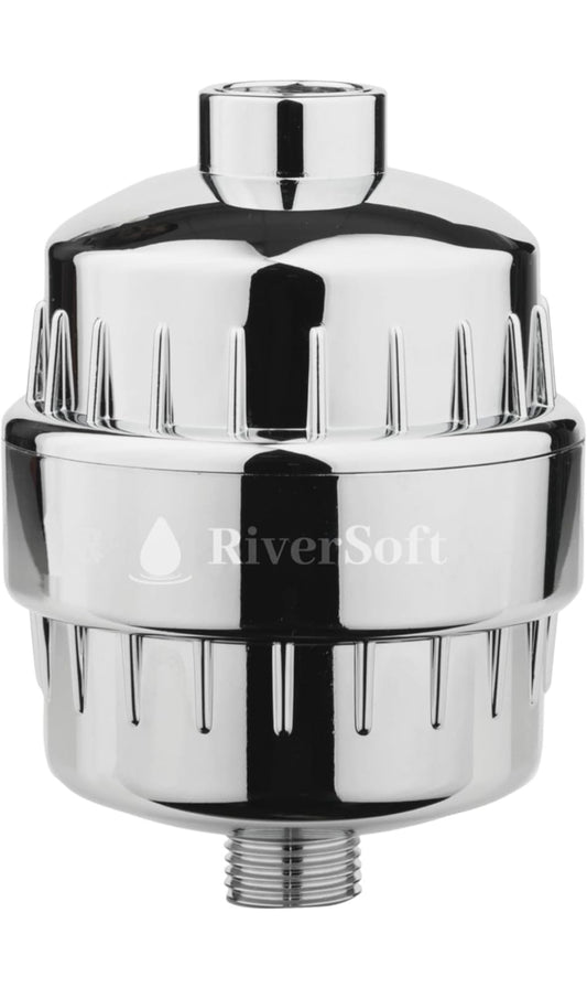 Shower and Tap Filter for Hard Water | 15-Stage Filtration Protects Hair and Skin | Water Softener for tap