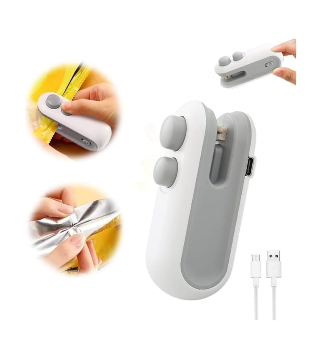 Portable Mini Sealing Machine, Handheld Packet Sealer for Food, Snacks, Chips, Fresh Storage, Plastic Bags Sealing Machine