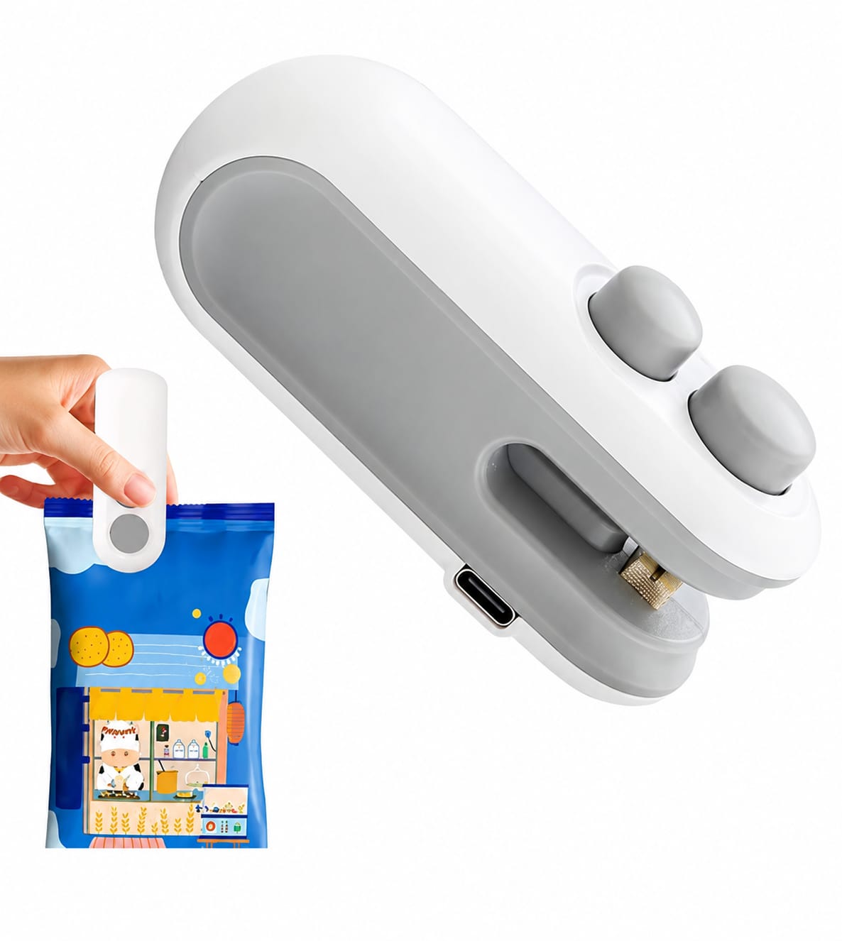 Portable Mini Sealing Machine, Handheld Packet Sealer for Food, Snacks, Chips, Fresh Storage, Plastic Bags Sealing Machine