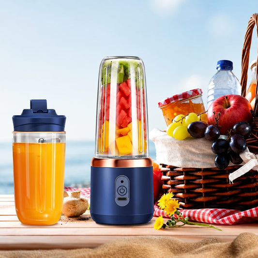 Portable USB Rechargeable Blender | High-Speed Personal Smoothie & Juice Maker | Leakproof Travel Bottle