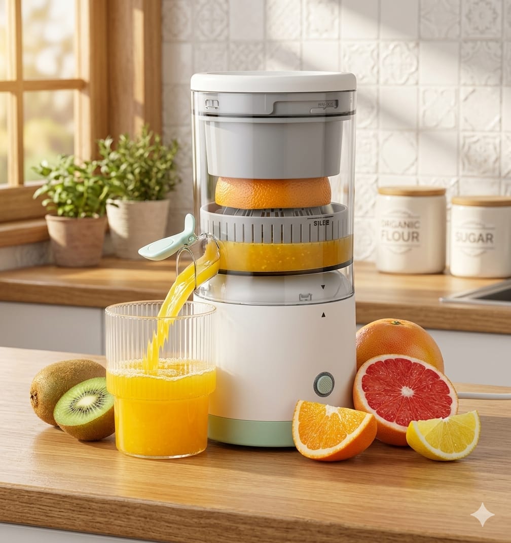 Citrus Juicer, Orange Squeezer, Mosambi Juicer, Wireless Portable Juicer Blender with USB Charging Electric Fruit Juicer for Travel & Kitchen
