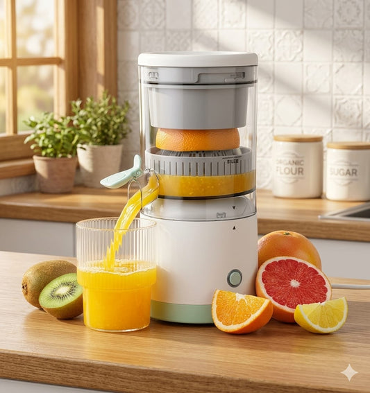 Citrus Juicer, Orange Squeezer, Mosambi Juicer, Wireless Portable Juicer Blender with USB Charging Electric Fruit Juicer for Travel & Kitchen
