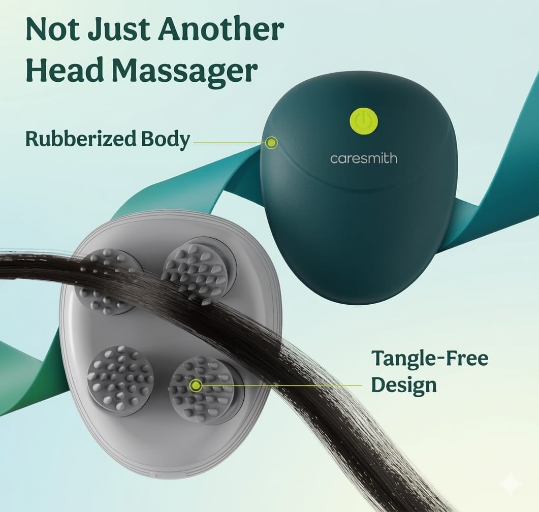 Scalp Massager | 96 Silicon Kneading Points with Detachable Heads | Scalp, Body & Head Massager for Hair Growth