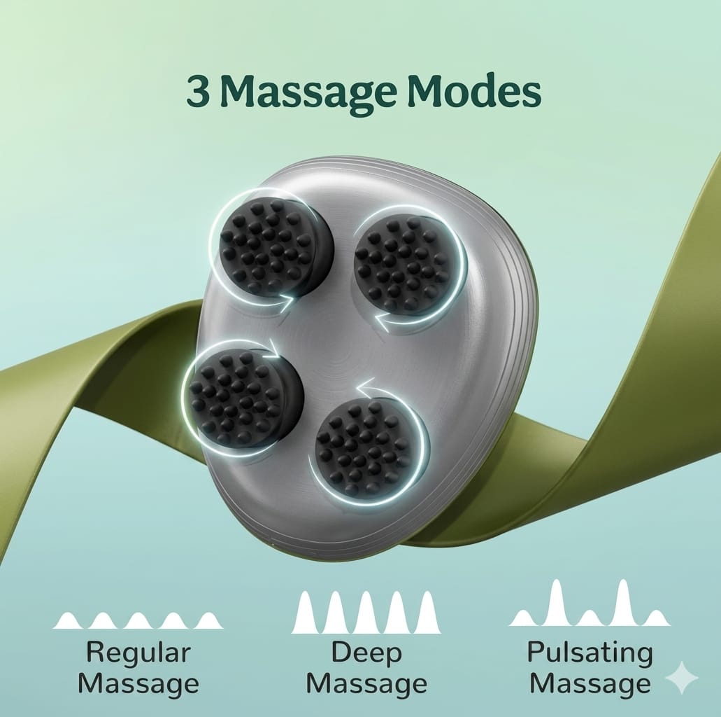 Scalp Massager | 96 Silicon Kneading Points with Detachable Heads | Scalp, Body & Head Massager for Hair Growth