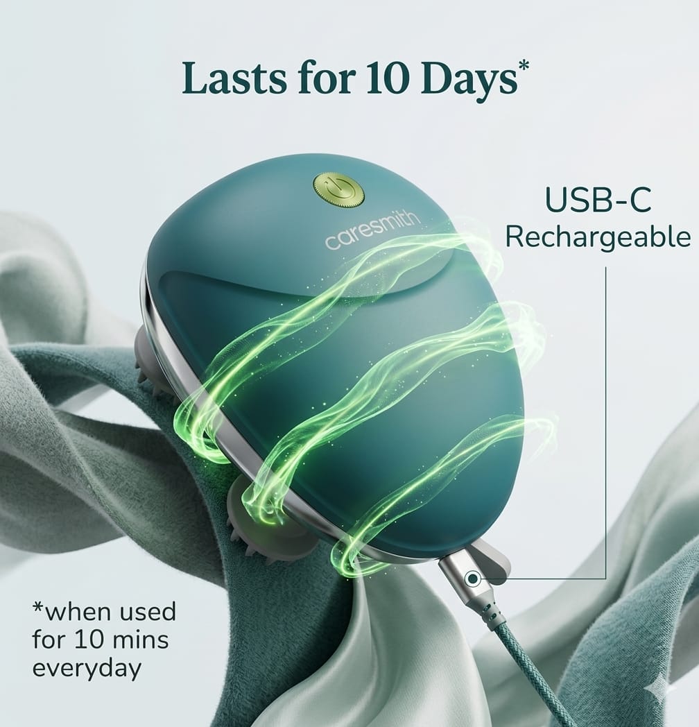 Scalp Massager | 96 Silicon Kneading Points with Detachable Heads | Scalp, Body & Head Massager for Hair Growth